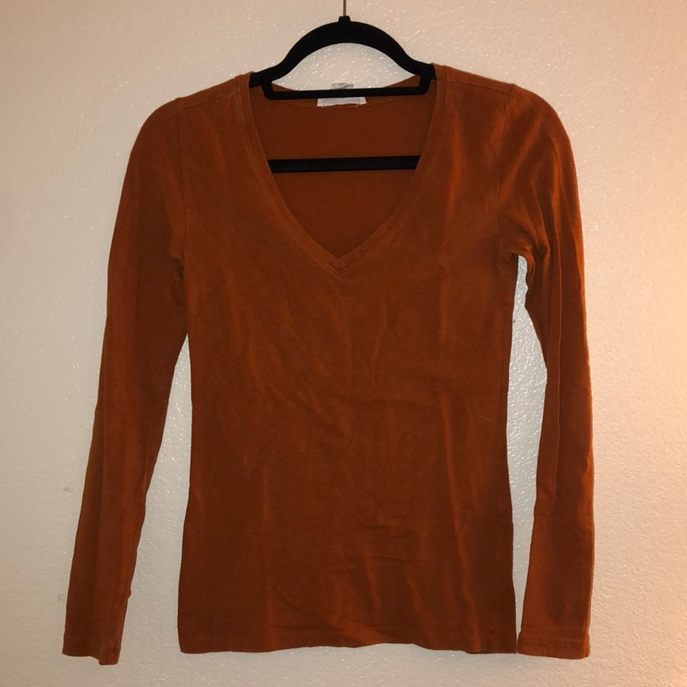 Long Sleeve V-neck Top